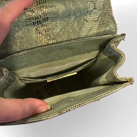 Viva Bag of California Vintage green faux snakeskin metallic crossbody bag - Picture 5 of 7